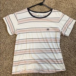 short sleeve, striped billabong tee